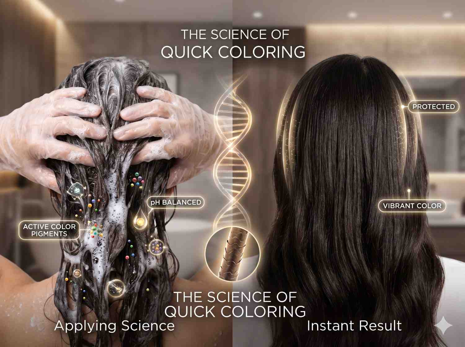 how does hair colour shampoo work
